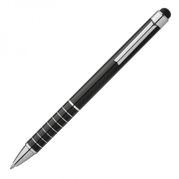 Logo trade promotional merchandise picture of: Metal ballpen with touch pen LUEBO